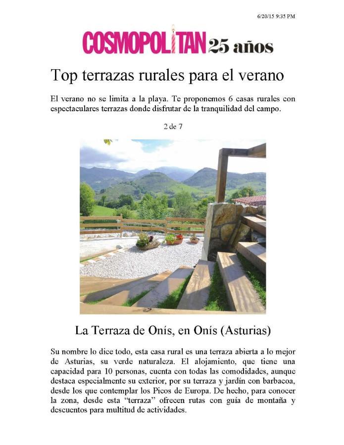 La Terraza De Onis Villa Bobia de Arriba Buitenkant foto